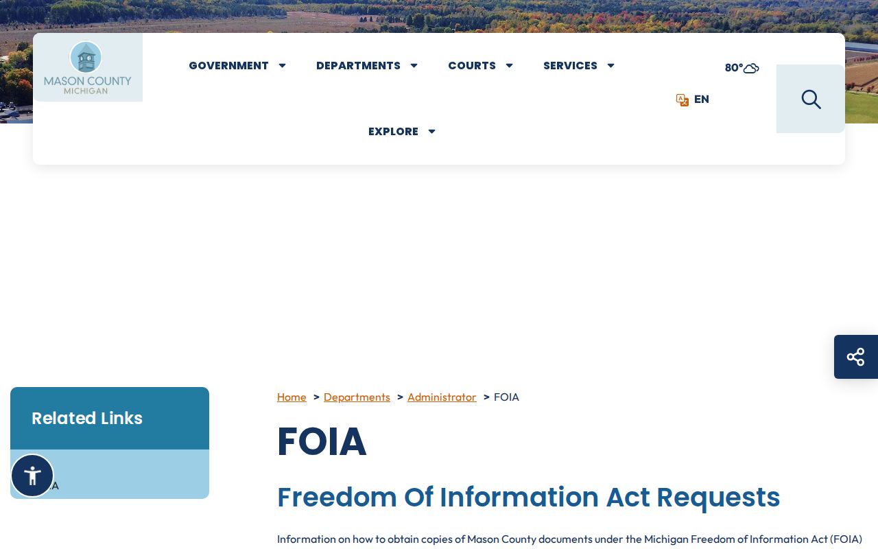 Mason County arrest record FOIA request information