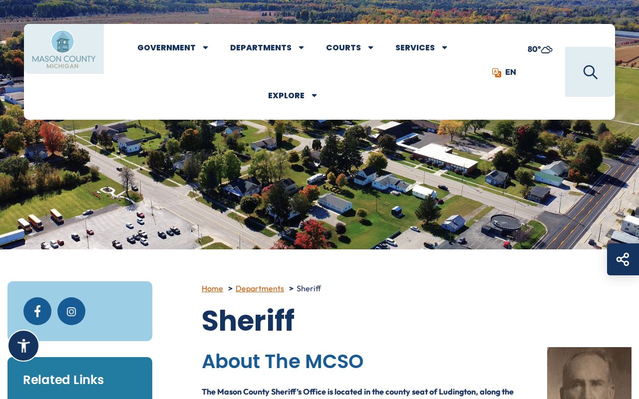 Mason County arrest records and Sheriff services