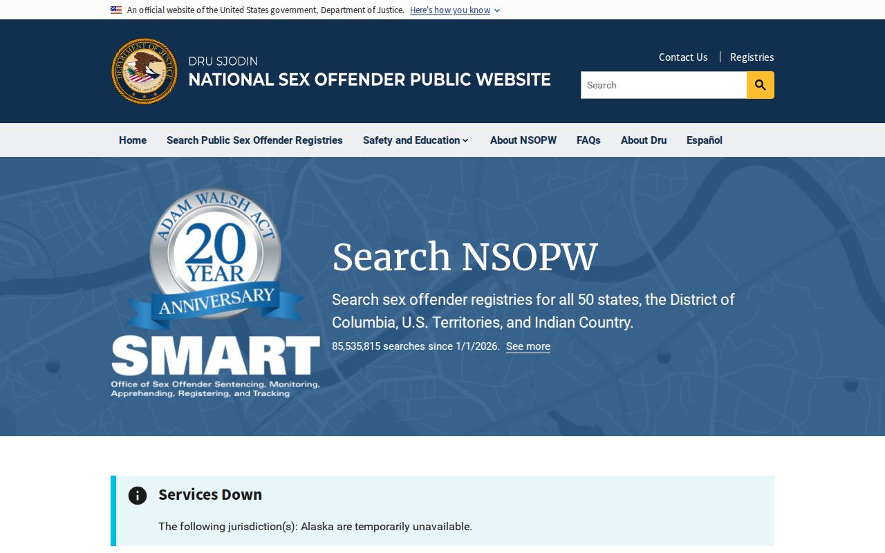 Mason County sex offender registry search through NSOPW