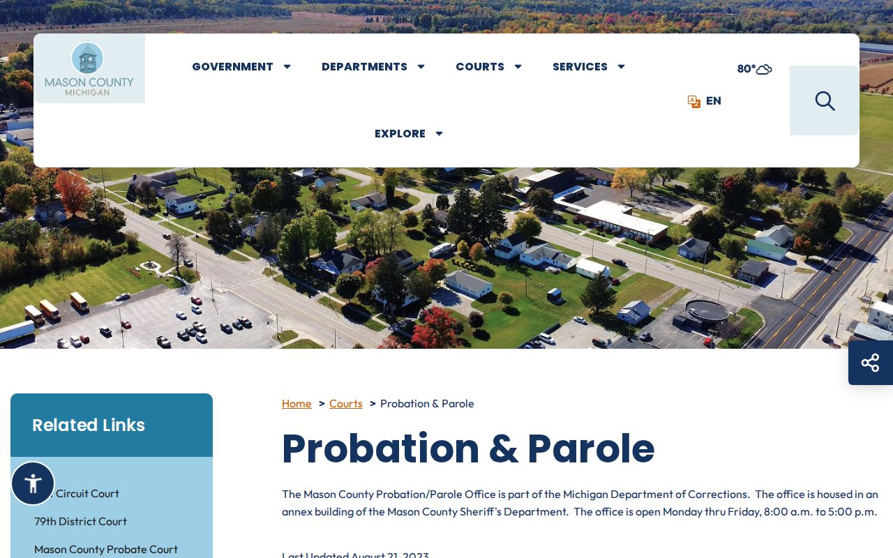 Mason County criminal supervision and probation office