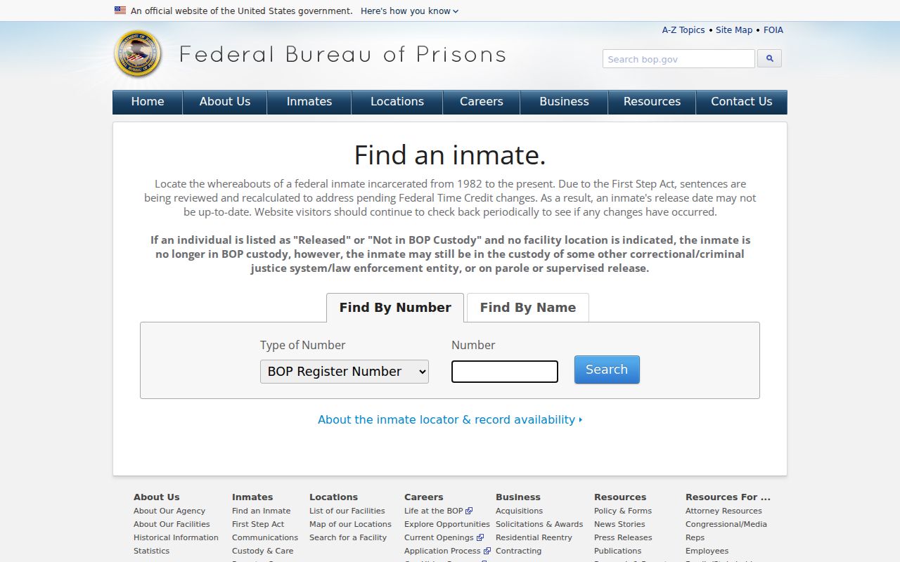 Federal inmate locator for Mason County criminal history research